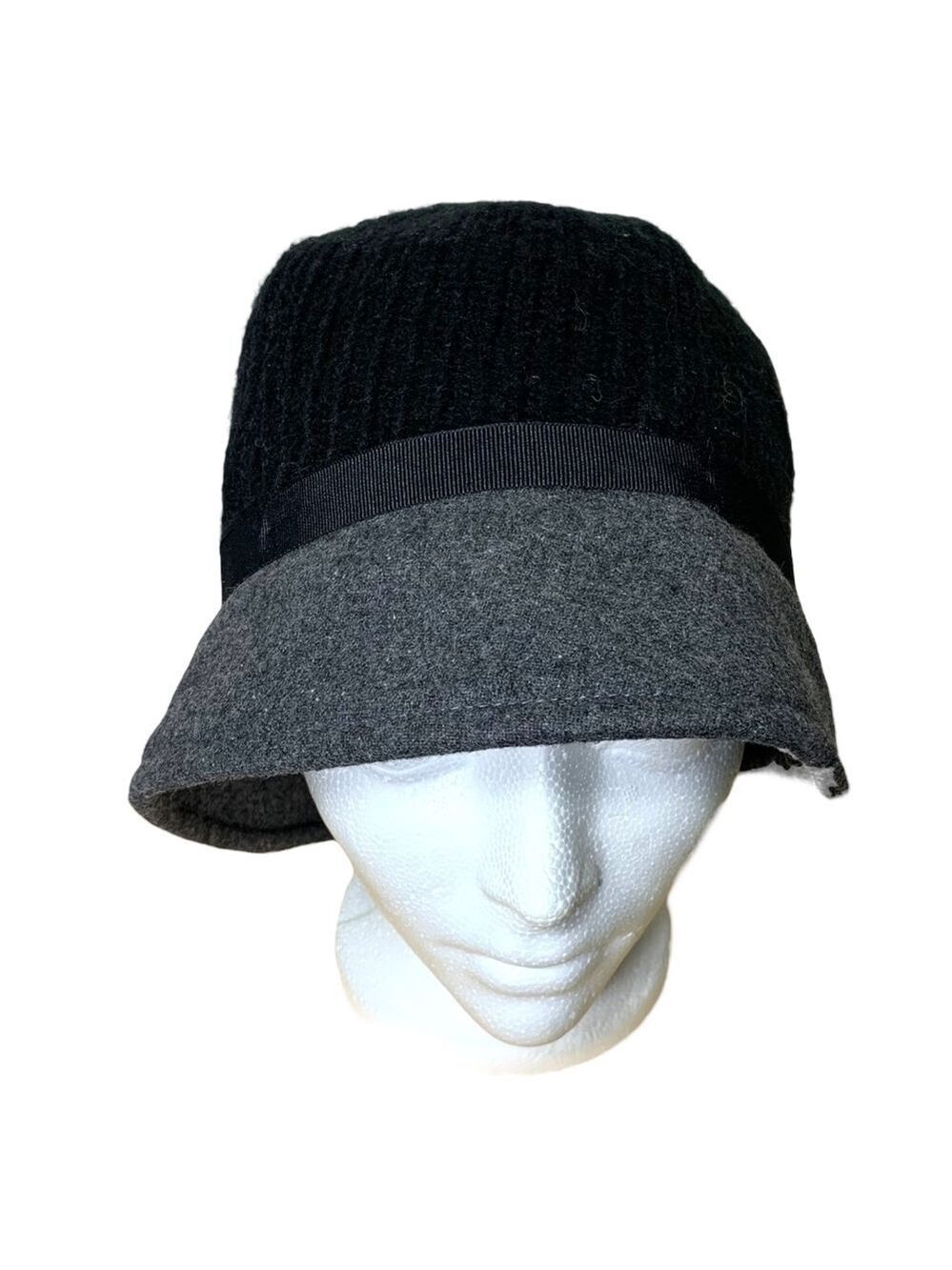 San Diego Hat Co Feminin Neutral Black Gray Knit Wool Blend Bucket Hat One Size